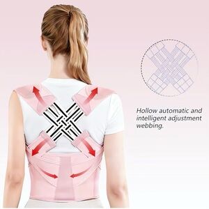 Posture Corrector Back Brace in Light Pink